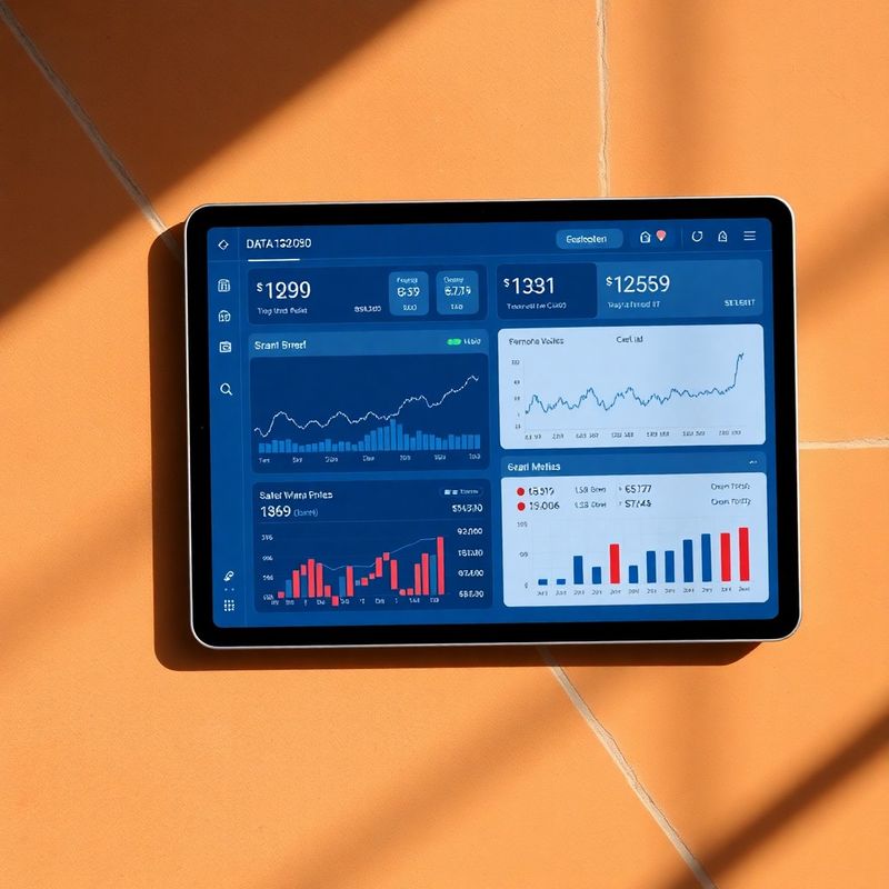 Interfaz de panel de datos indigo-tech mostrando métricas de trading